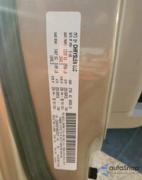 2008 Dodge Grand Caravan Sxt z USA, uszkodzony, nr VIN 2D8HN54P48R835577